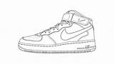 Nike Shoes Shoe Coloring Drawing Sneakers Outline Pages Sneaker Choose Board sketch template