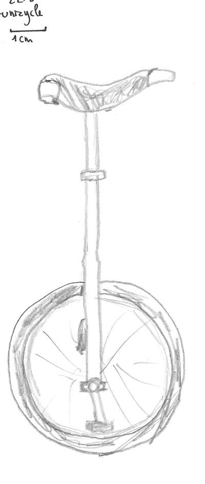 five minute sketch 12 unicycle a stream of milk