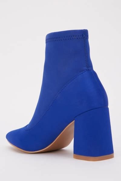 royal blue scuba ankle boots just 7