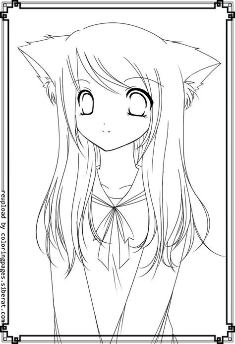 fox girl coloring pages sketch coloring page