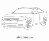 Charger Hellcat Challenger Coloringhome sketch template