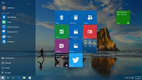 windows  full screen start menu