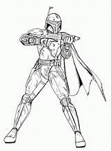 Coloring Wars Star Pages Characters Library Clipart Fett Boba sketch template