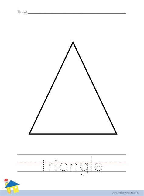 triangle coloring worksheet  learning site