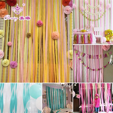 decoration ideas  paper ribbons wedding site decoration happiness