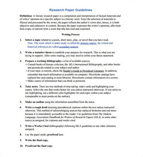 research paper outline template  format   research paper
