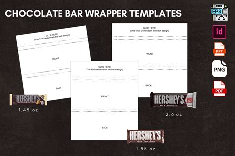 candy bar wrapper template graphic  digidzines creative fabrica
