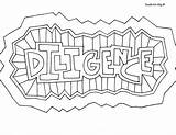 Coloring Pages Words Word Doodle Diligence Printable Alley Charity Encouragement Believe Inspiring Testing Colouring Sheets Kids Quote Bible Printables Simple sketch template