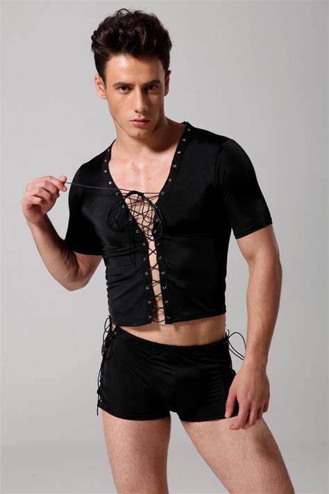 2021 Mens Sexy Lingerie Sets Black Teddies Man Jumpsuit Undershirts