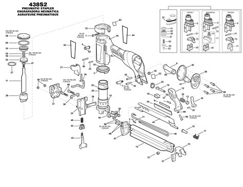 bostitch  pneumatic stapler model schematic parts diagram toolbarncom