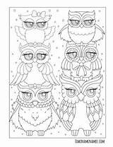 Edwina Namee Owls sketch template