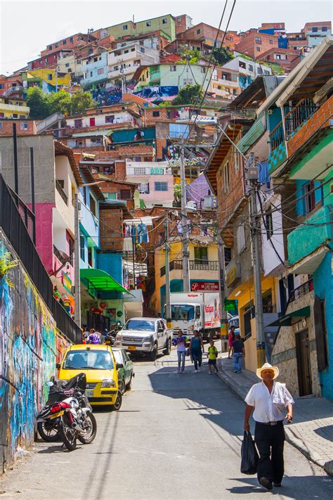 colorful streets  medellin colombia rtravel