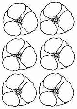 Poppy Template Poppies Craft Remembrance Cut Coloring Templates Printable Kids Crafts Pages Veterans Colouring Craftnhome Color Instructions Anzac Print Sunday sketch template
