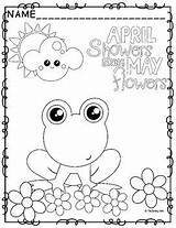 Showers April Spring Coloring Flowers May Bring Pages Prek Subject sketch template