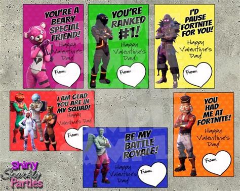 fortnite valentine cards printable instant  valentines