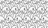 Mc Escher Tessellations Coloring Pages Tessellated Designs Divyajanani Tablet sketch template