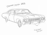 Impala 1967 Chevy sketch template