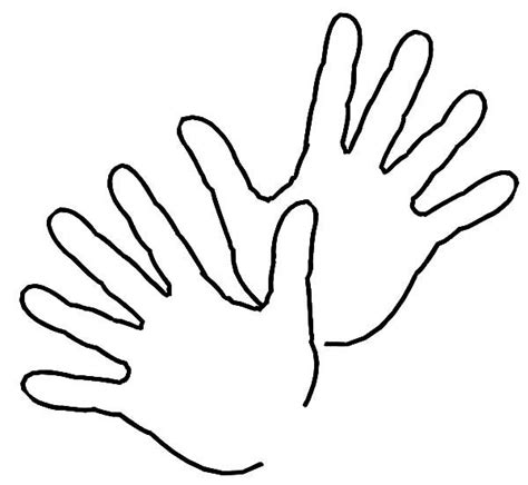 hands outline coloring pages  place  color hand outline