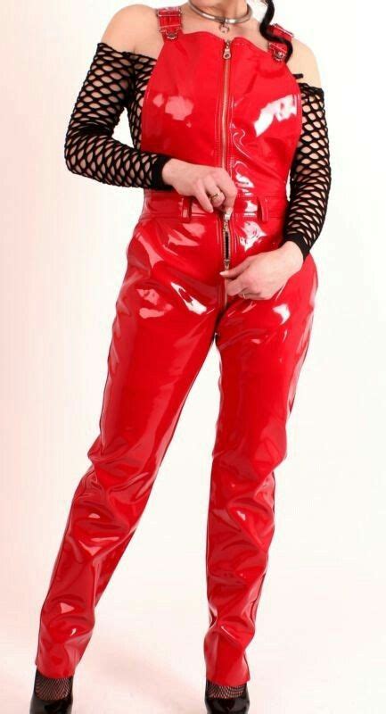 leather jumpsuit leather wear leather fashion red leather jacket