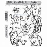 Stamps Crazy Holtz Tim Stampers Anonymous Cats Artistsupplysource sketch template