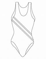 Coloring Swimsuit Bathing Clipart Costume Suit Pages Color Drawing Kleurplaten Kleurplaat Swim Kids Girl Sheets Beach Templates Badpak Gratis Clipground sketch template
