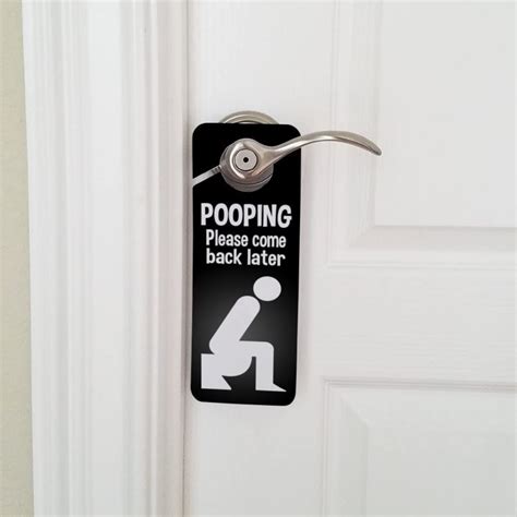 pooping door sign   door signs bottle opener wall unique
