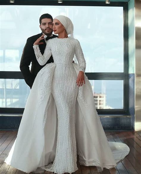 Muslim Wedding Dress Hijab Bride Bridal Hijab Wedding Dresses 2020