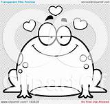 Frog Infatuated Chubby Outlined Coloring Clipart Vector Cartoon Thoman Cory sketch template
