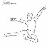 Ballet Dancer Male Coloring Color Pages Own Drawings Line Dancers sketch template