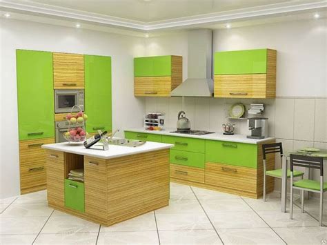 dapur ceria   desain dapur warna hijau