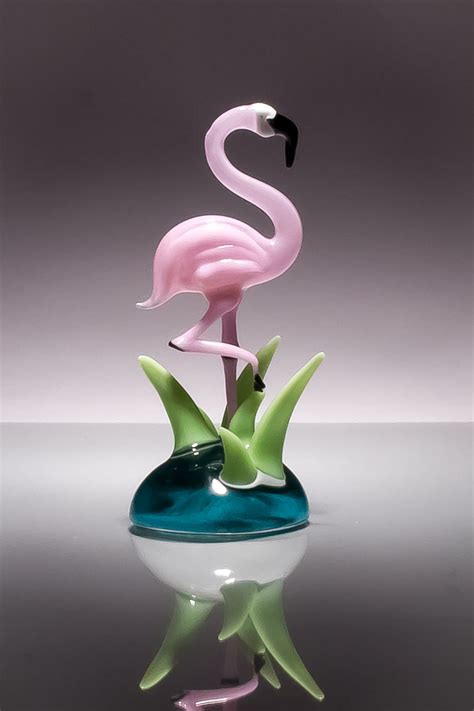 Pink Flamingo Sculpture By Bryan Randa Art Glass Sculpture Artful Home