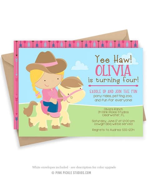 pony birthday invitation pony invitation pony invite