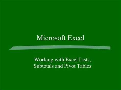 microsoft excel powerpoint    id