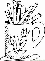 Coloring Pages Markers Marker Supplies School Pad Color Printable Mug Getcolorings Education Print Comments Getdrawings Coloringhome Dot sketch template