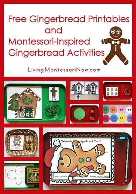 montessori monday  gingerbread printables  montessori inspired