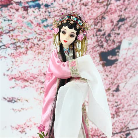 35cm Handmade Chinese Ancient Costume Dolls Peking Opera Lady Du Dolls