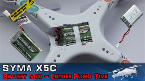 syma xc battery mod longer flight time   min hack step  step drone quadcopter