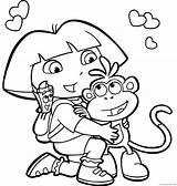 Dora Coloring Pages Friends Coloring4free Related Posts sketch template