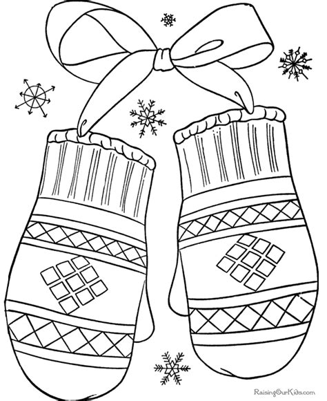 winter mittens picture  color