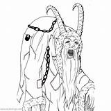 Krampus Chains Xcolorings sketch template