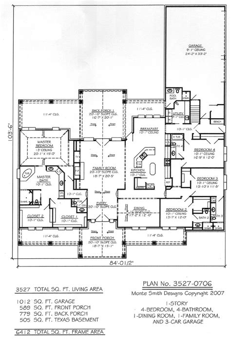 house plans   separate dining room info