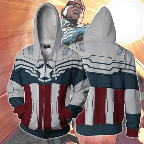 avengers hoodie captain america falcon hoodie cosplay costume