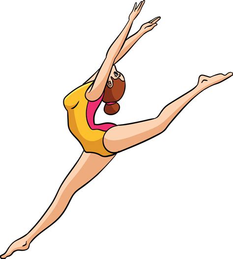 gymnastics cartoon colored clipart illustration 12626396 vector art at