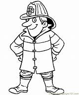 Coloring Fireman Pages Kids Jobs Color People Printable Fire Family Safety Firemen Sheets Print Firefighter Colouring Community Sheet Helpers Clipart sketch template