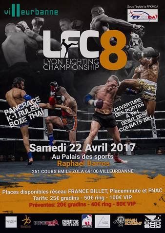 lyon fighting championship  mma event tapology