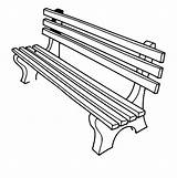 Bench Clipart Outline Library sketch template