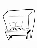 Piano Printable Keyboard Clipart Cliparts Grand Key Pages Clip Library sketch template