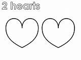 Hearts Shape Coloring Two Pages 2hearts Coloringpages4u sketch template
