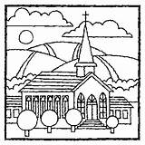 Iglesia Church Colorir Imprimir Igrejas Igreja Chiese Children Catholic sketch template