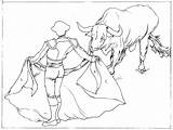 Matador Coloring Pages Bull Drawing Sketches Ferdinand Detailed Kids Draw Drawings Choose Board sketch template